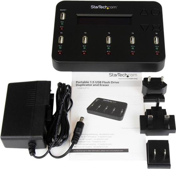 Купить StarTech.com 1:5 Standalone USB2.0 Stick Duplizierer und Eraser - Flash Drive Kopierer - USB-Disk-Duplikator - 5 Schächte (USBDUP15) в магазине wardena.ru
