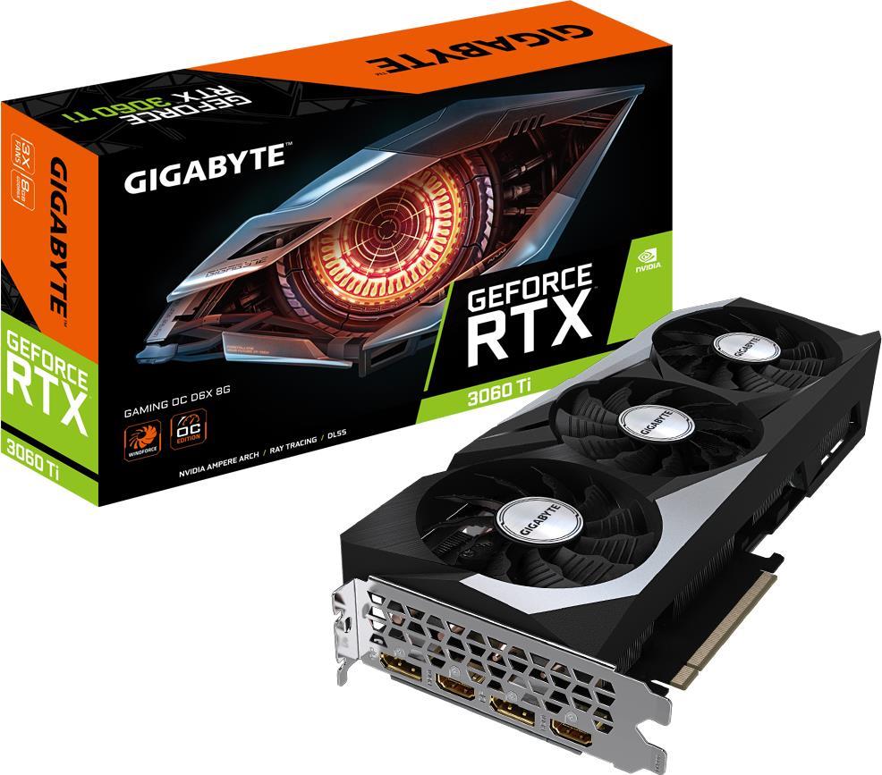 Купить Gigabyte GeForce RTX 3060 Ti GAMING OC D6X 8G - GeForce RTX 3060 Ti - 8 GB - GDDR6X - 256 Bit - 7680 x 4320 Pixel - PCI Express x16 4.0 (GV-N306TXGAMING OC-8GD) в магазине wardena.ru