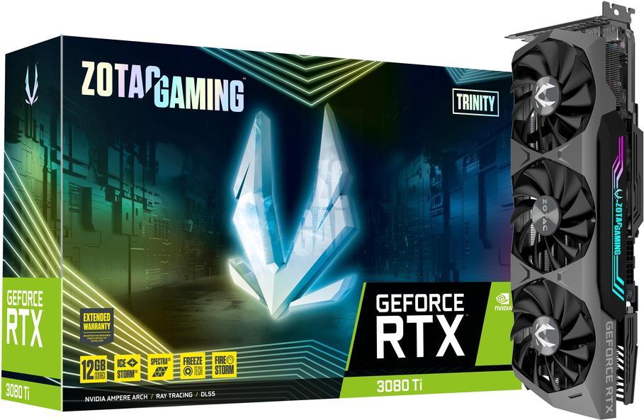 Купить ZOTAC GAMING GeForce RTX 3080 Ti Trinity - Grafikkarten - GF RTX 3080 Ti - 12 GB GDDR6X - PCIe 4.0 x16 - HDMI, 3 x DisplayPort (ZT-A30810D-10P) в магазине wardena.ru