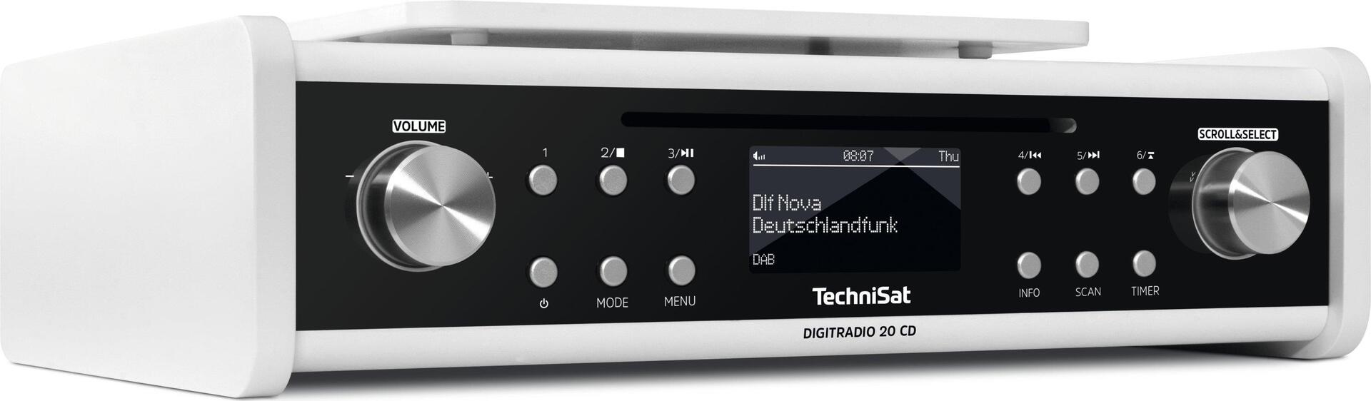 Купить TechniSat DigitRadio 20 CD - Audiosystem - 2 x 3 Watt - weiß (0001/4999) в магазине wardena.ru