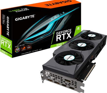 Купить Gigabyte GeForce RTX 3080 Ti EAGLE OC 12G - OC Edition - Grafikkarten - GF RTX 3080 Ti - 12 GB GDDR6X - PCIe 4.0 x16 - 2 x HDMI, 3 x DisplayPort (GV-N308TEAGLE OC-12GD) в магазине wardena.ru
