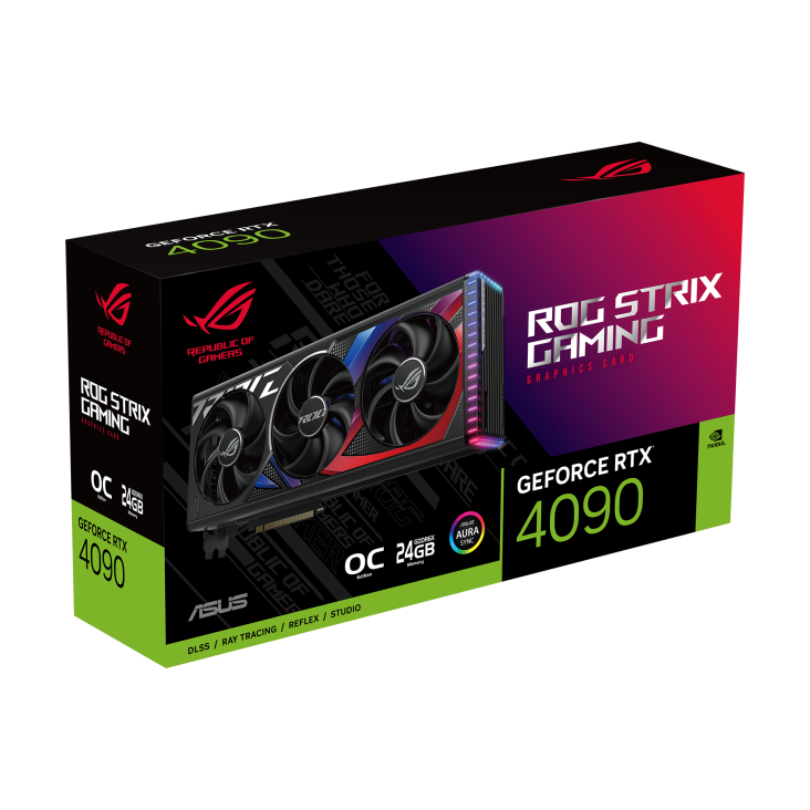Купить ASUS ROG Strix GeForce RTX 4090 - OC Edition - Grafikkarten - NVIDIA GeForce RTX 4090 - 24 GB GDDR6X - PCIe 4.0 - 2 x HDMI, 3 x DisplayPort (90YV0ID0-M0NA00) в магазине wardena.ru