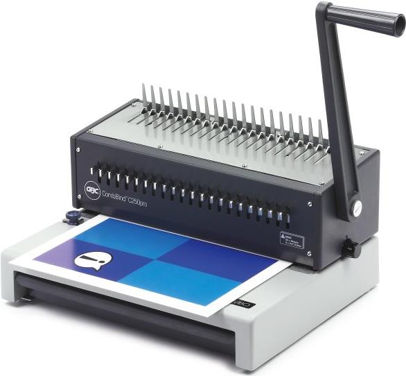 Купить GBC Plastikbindegerät CombBind C250Pro, aus Aluminium bis DIn A4, Stanzleistung: 22 Blatt, Bindekapazität: 450 (IB271403) в магазине wardena.ru