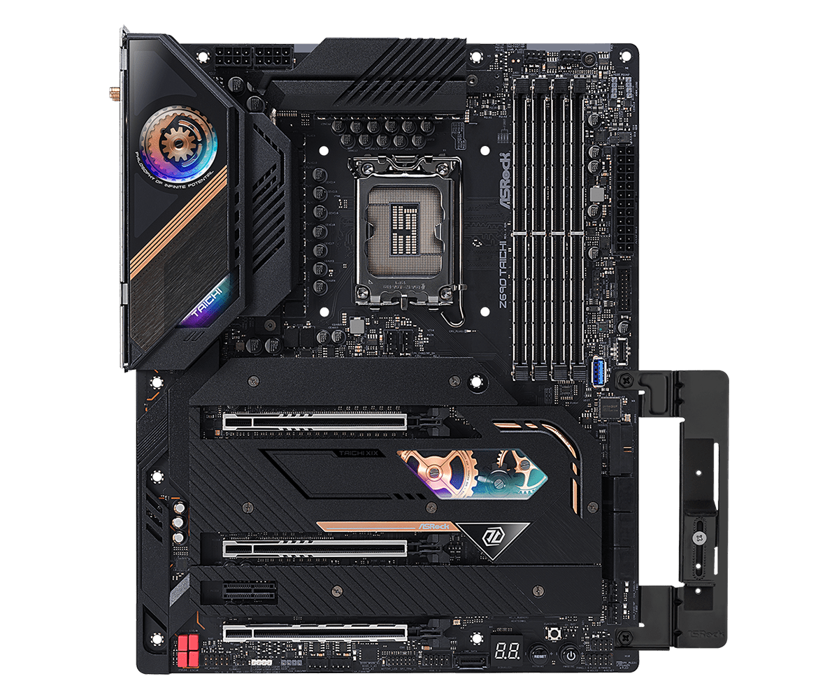 Купить ASRock Z690 Taichi - Motherboard - ATX - LGA1700-Sockel - Z690 Chipsatz - USB 3.2 Gen 1, USB 3.2 Gen 2, USB-C Gen 2x2, USB4 - Gigabit LAN, 2.5 Gigabit LAN, Wi-Fi, Bluetooth - Onboard-Grafik (CPU erforderlich) - HD Audio (90-MXBGV0-A0UAYZ) в магазине wardena.ru