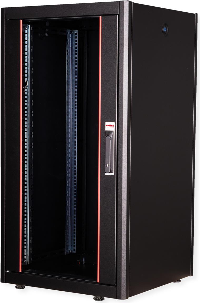 Купить Roline Basic - Schrank Netzwerkschrank - Glas Tür - Jet Black, RAL 9005 - 22U - 48.3 cm (19") (26.21.0200) в магазине wardena.ru