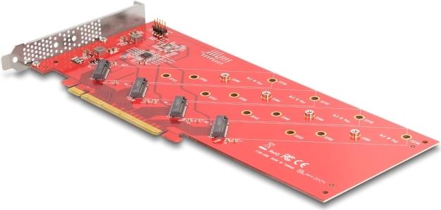 Купить Delock PCI Express x16 Karte zu 4 x intern NVMe M.2 Key M 110 mm (90617) в магазине wardena.ru