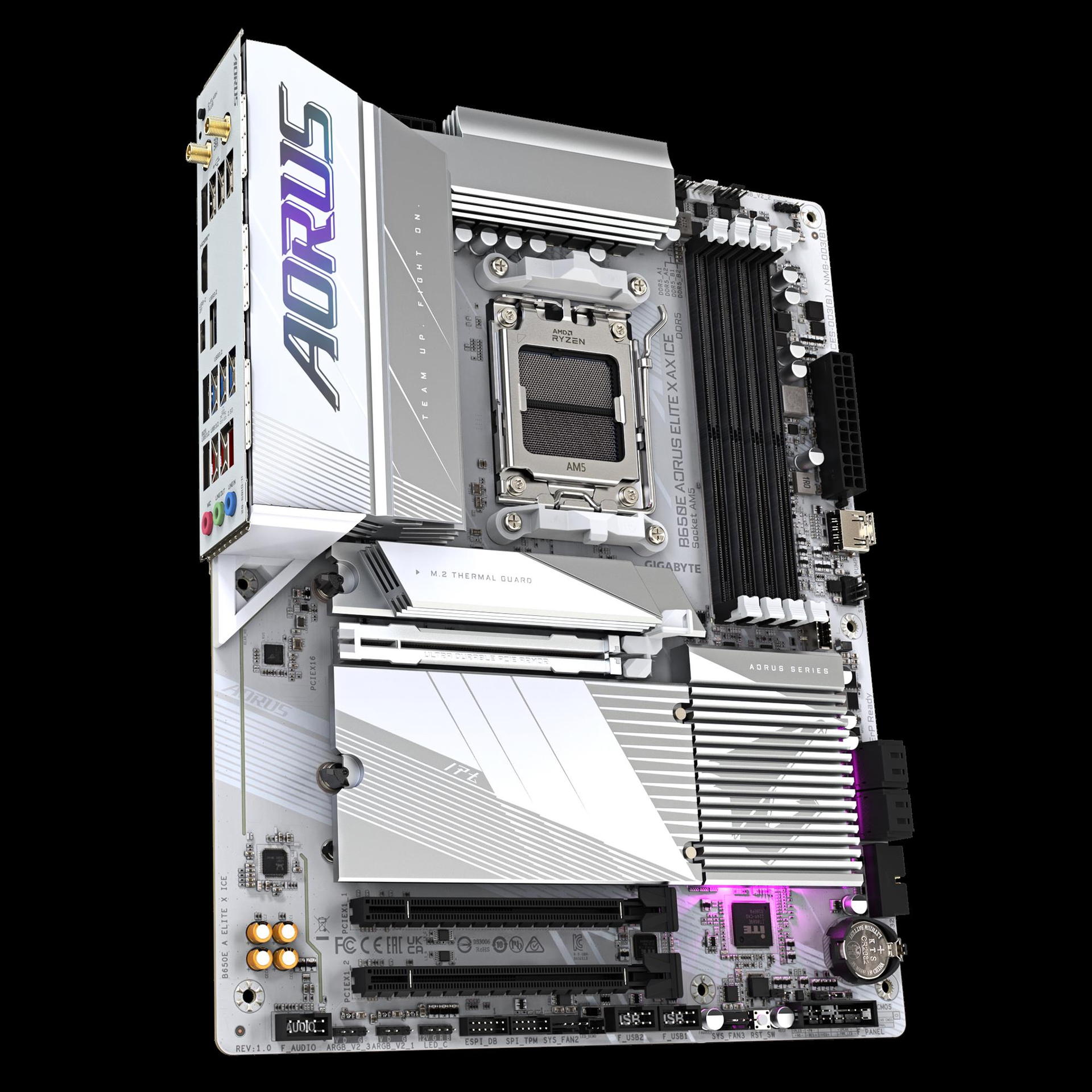 Купить Gigabyte B650E AORUS ELITE X AX ICE. Prozessorhersteller: AMD, Prozessorsockel: Buchse AM5, Kompatible Prozessoren: AMD Ryzen™ 7. Unterstützte Arbeitsspeicher: DDR5-SDRAM, RAM-Speicher maximal: 192 GB, Arbeitsspeicher Ty (B650E A ELITE X ICE) в магазине wardena.ru