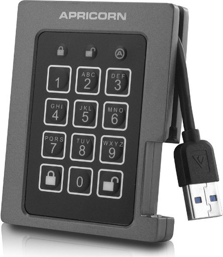 Купить Apricorn Aegis Padlock SSD ASSD-3PL256-240F - SSD - 240 GB - extern (tragbar) - USB 3.0 - FIPS 140-2 Level 2 в магазине wardena.ru