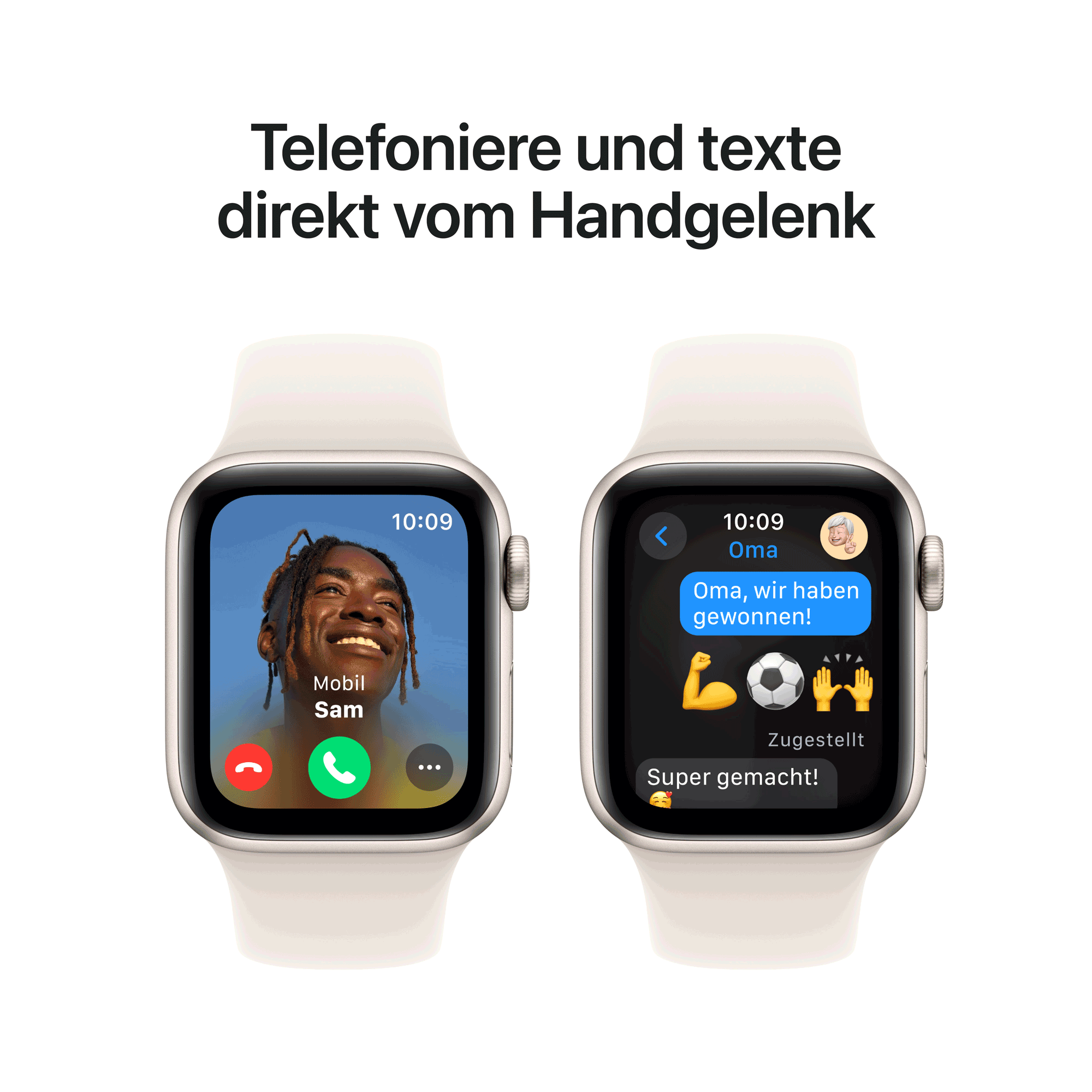 Купить Apple Watch SE GPS 40mm Starlight Aluminium Case mit Starlight Sport Band - M/L (MXEG3QF/A) в магазине wardena.ru