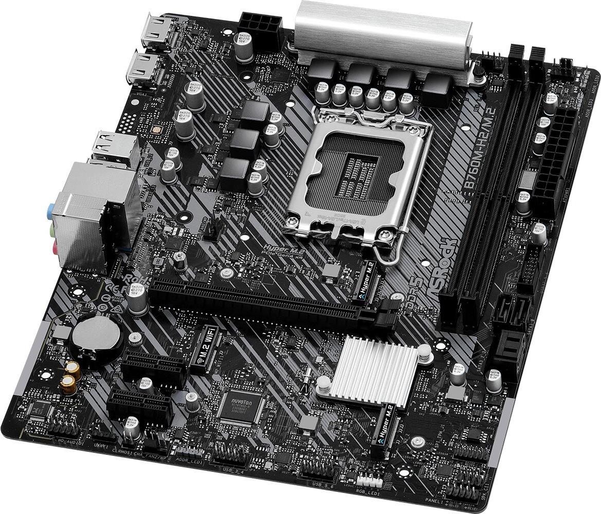 Купить ASRock B760M-H2/M.2 1700 mATX 2xHDMI DDR5 retail (90-MXBN00-A0UAYZ) в магазине wardena.ru