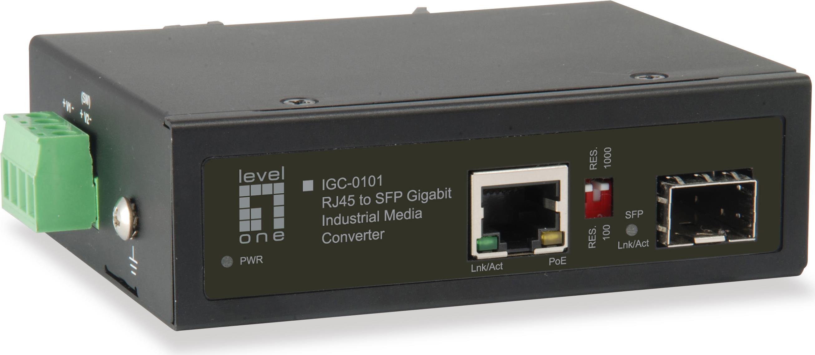 Купить LevelOne IGC-0101 - Medienkonverter - GigE - 10Base-T, 100Base-TX, 1000Base-T, 1000Base-X - RJ-45 / SFP (mini-GBIC) (IGC-0101) в магазине wardena.ru