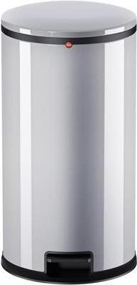 Купить Hailo Mülleimer 25 l Pure L (Ø x H) 390 mm x 600 mm Silber Fuß-Tretmechanik, Selbstschließender Schwingdeckel 1 St. (0530-020) в магазине wardena.ru
