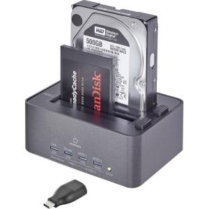 Купить renkforce USB 3.0 SATA 2 Port Festplatten-Dockingstation mit USB Type-C™ Adapter mit Clone-Funktion, mit Erase-Funktion (rf-docking-10) в магазине wardena.ru