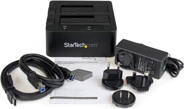 Купить StarTech.com USB3.0/eSATA Dual 2,5/3.5" SATA Hard Drive Dock w - UASP - Speicher-Controller - 6,4 cm, 8,9 cm (2.5", 8,90cm (3.5")) - SATA 6Gb/s - 6GBps - eSATA 6Gb/s, USB3.0 - Schwarz (SDOCK2U33EB) в магазине wardena.ru