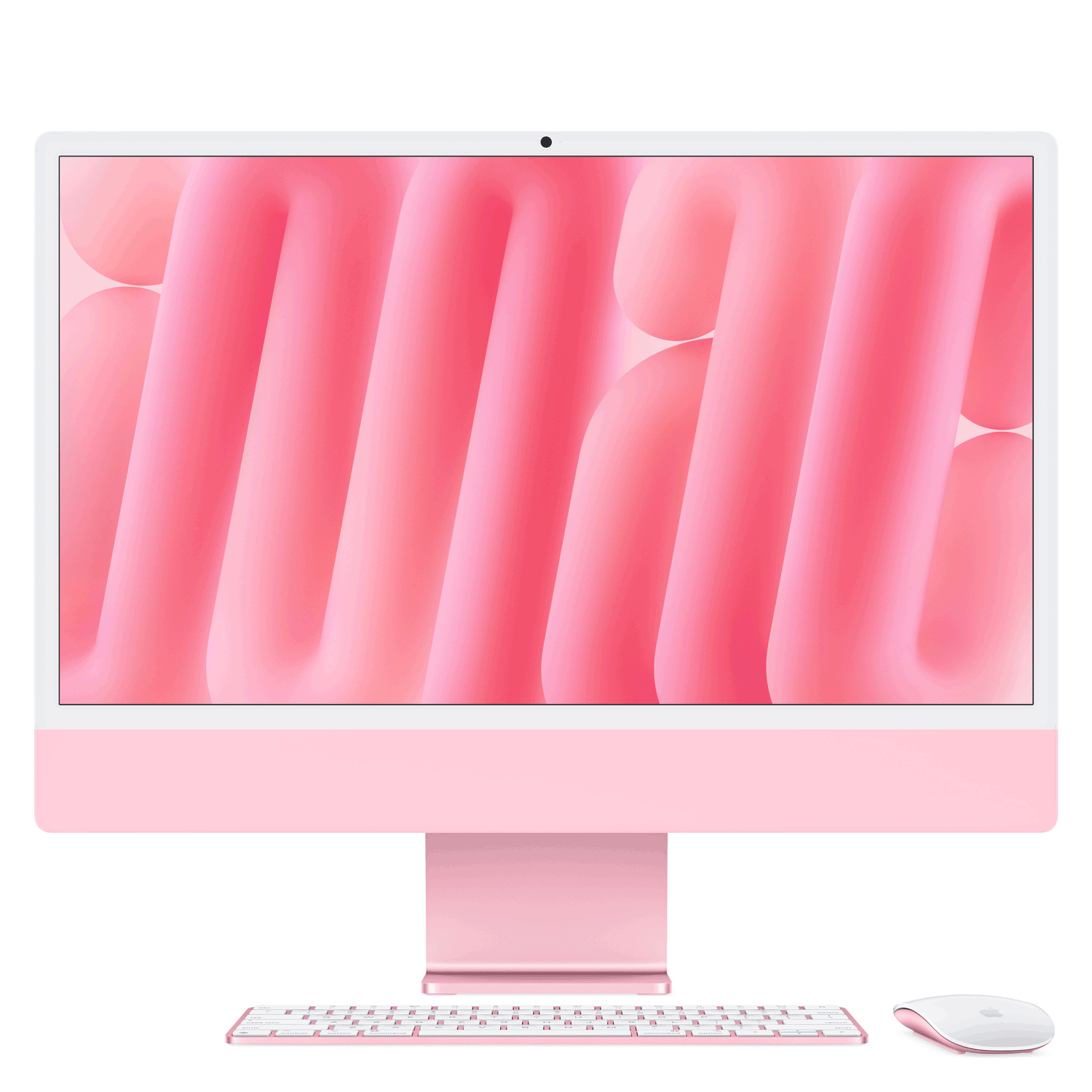 Купить Apple 24-inch iMac with Retina 4.5K display: M4 chip with 10-core CPU and 10-core GPU, 16GB, 256GB SSD - Pink (MWV43D/A) в магазине wardena.ru