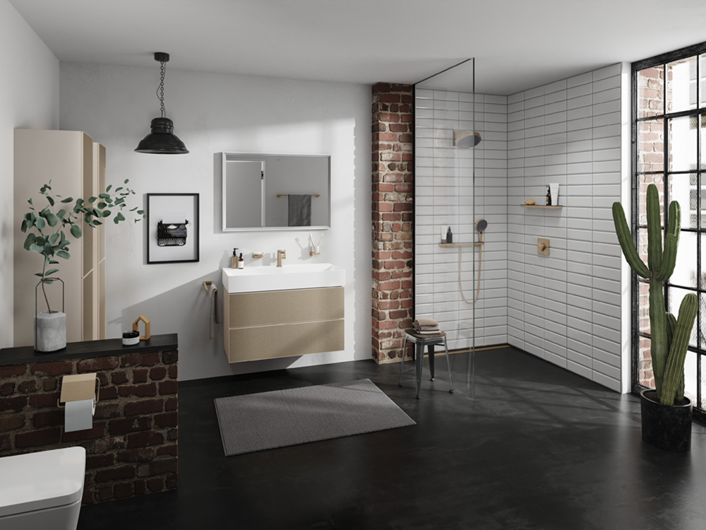 Купить Hansgrohe Rainfinity Porter полка со шланговым подключением 500 держатель слева бронза матовая 26843140 в магазине wardena.ru