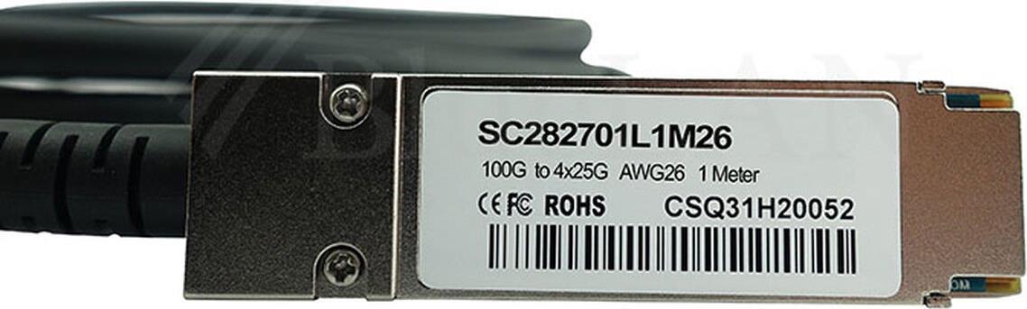 Купить Kompatibles Lenovo 7Z57A03564 BlueLAN© passives 100GBASE-CR4 QSFP28 auf 4x25GBASE-CR SFP28 Direct Attach Breakout Kabel, 1M, AWG26 (7Z57A03564-BL) в магазине wardena.ru