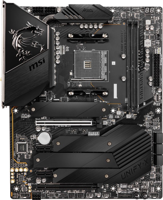 Купить MSI MEG B550 UNIFY-X - Motherboard - ATX - Socket AM4 - AMD B550 Chipsatz - USB-C Gen2, USB 3.2 Gen 1, USB 3.2 Gen 2 - 2.5 Gigabit LAN, Wi-Fi, Bluetooth - Onboard-Grafik (CPU erforderlich) - HD Audio (8-Kanal) (7D13-007R) в магазине wardena.ru