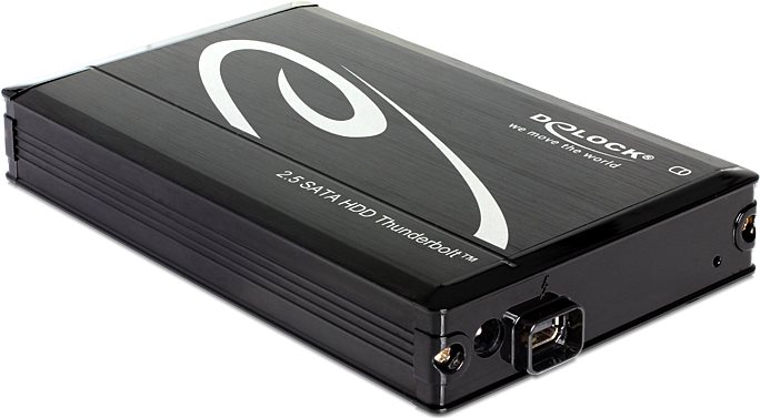 Купить Delock 2.5? Externes Gehäuse SATA HDD > Thunderbolt™ (bis 15 mm HDD) schwarz (42490) в магазине wardena.ru