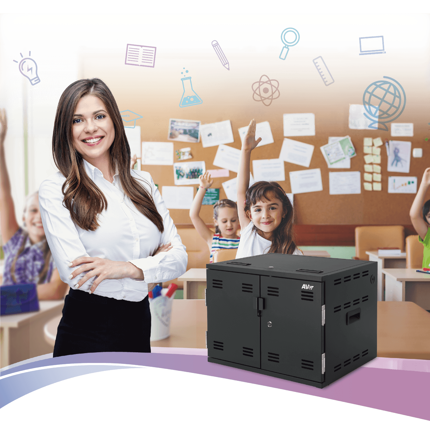 Купить AVerMedia AVerCharge X12 - Schrankeinheit (nur Laden) - für 12 Tablets / Notebooks - verriegelbar - Bildschirmgröße: bis zu 38,1 cm (bis zu 38,10cm (15") ) - Wandmontage, Schreibtisch (40AAA0A3-BC3) в магазине wardena.ru