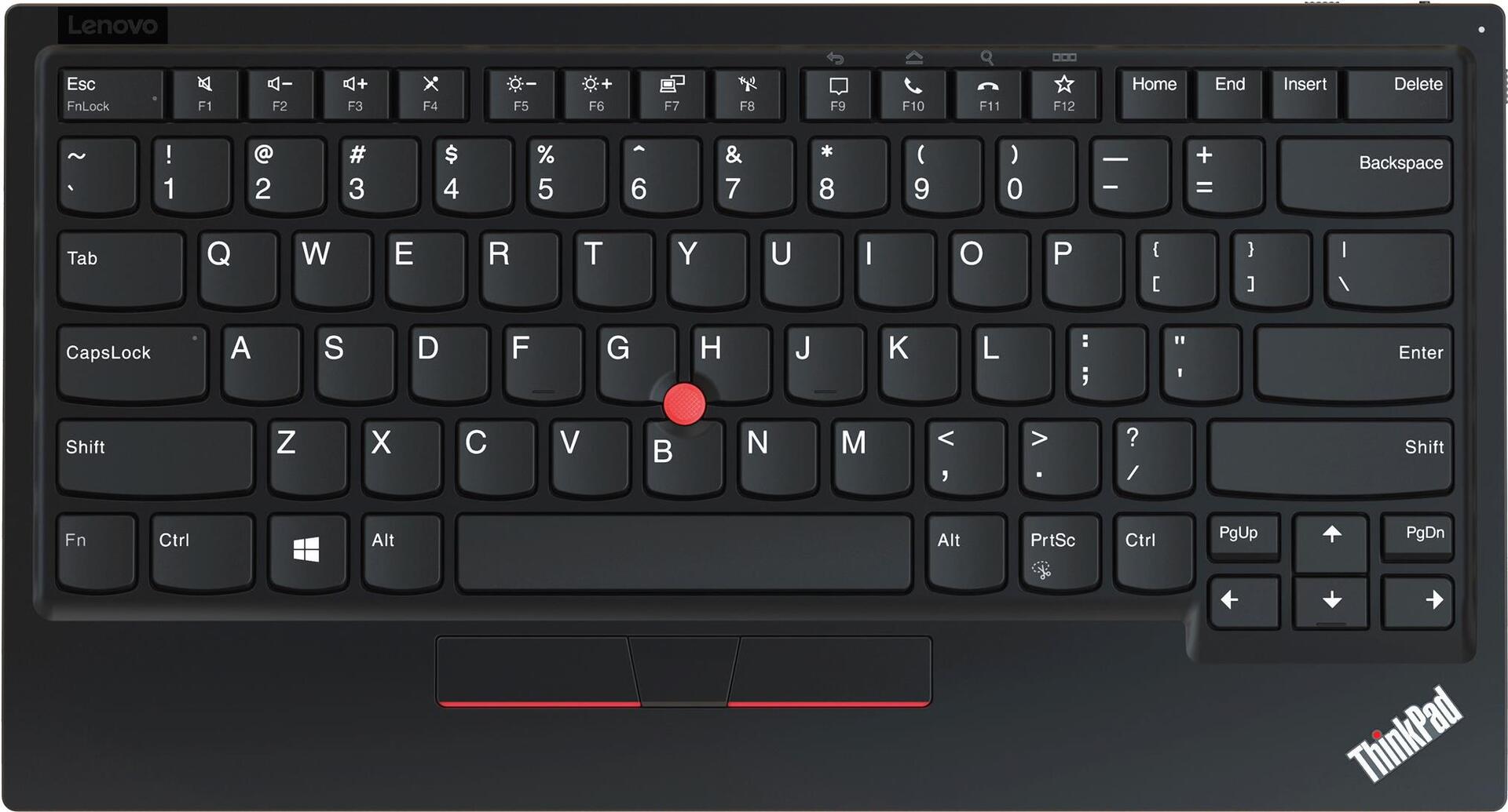 Купить Lenovo ThinkPad TrackPoint Keyboard II - Tastatur - mit Trackpoint - kabellos - 2.4 GHz, Bluetooth 5.0 - QWERTY - USA - Tastenschalter: Scissor-Key - Pure Black - für IdeaPad 3 15, ThinkCentre M70s Gen 3, M70t Gen 3, M75 (4Y40X49493) в магазине wardena.ru