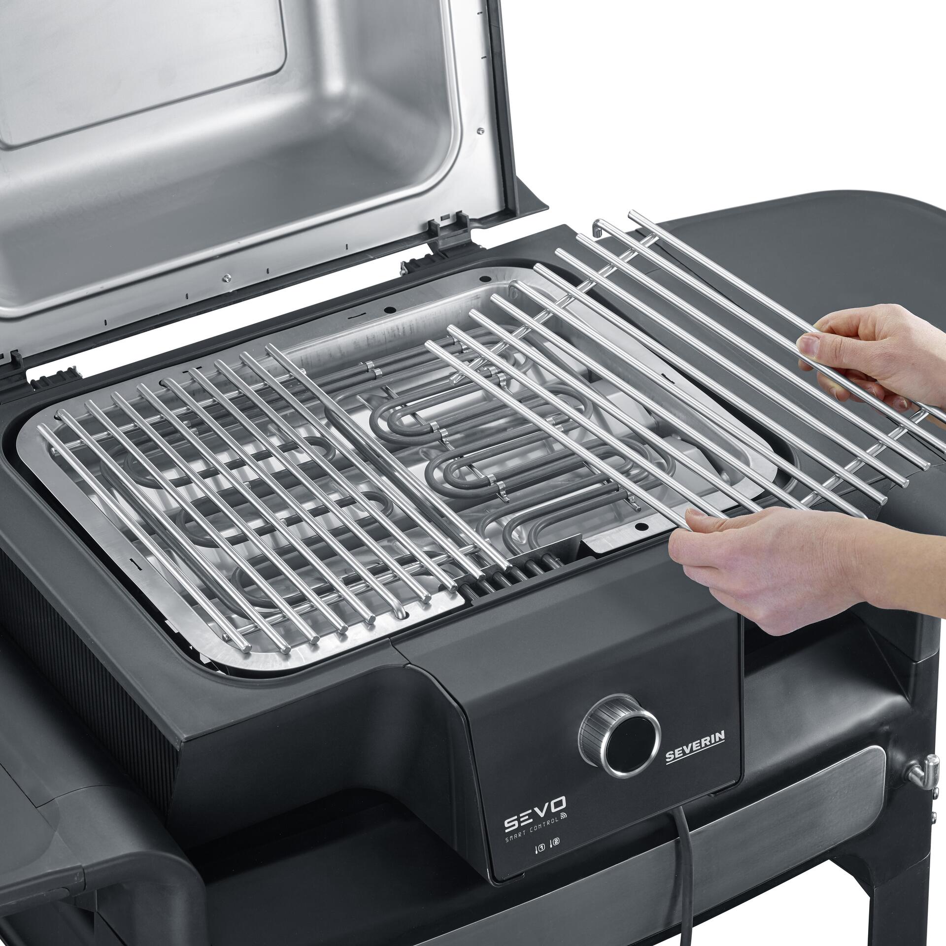Купить Severin PG 8139 Grill Wagen Elektro Schwarz - Edelstahl 3000 W (PG8139) в магазине wardena.ru