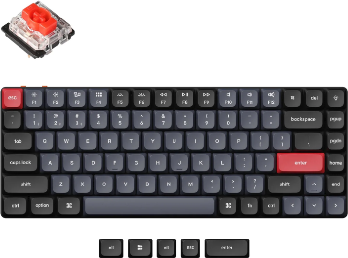 Купить Kabellose Gaming-Tastatur Keychron K3 Pro QMK/VIA Wireless - RGB - US-Layout - Gateron Red (K3P-H1) (K3P-H1) в магазине wardena.ru