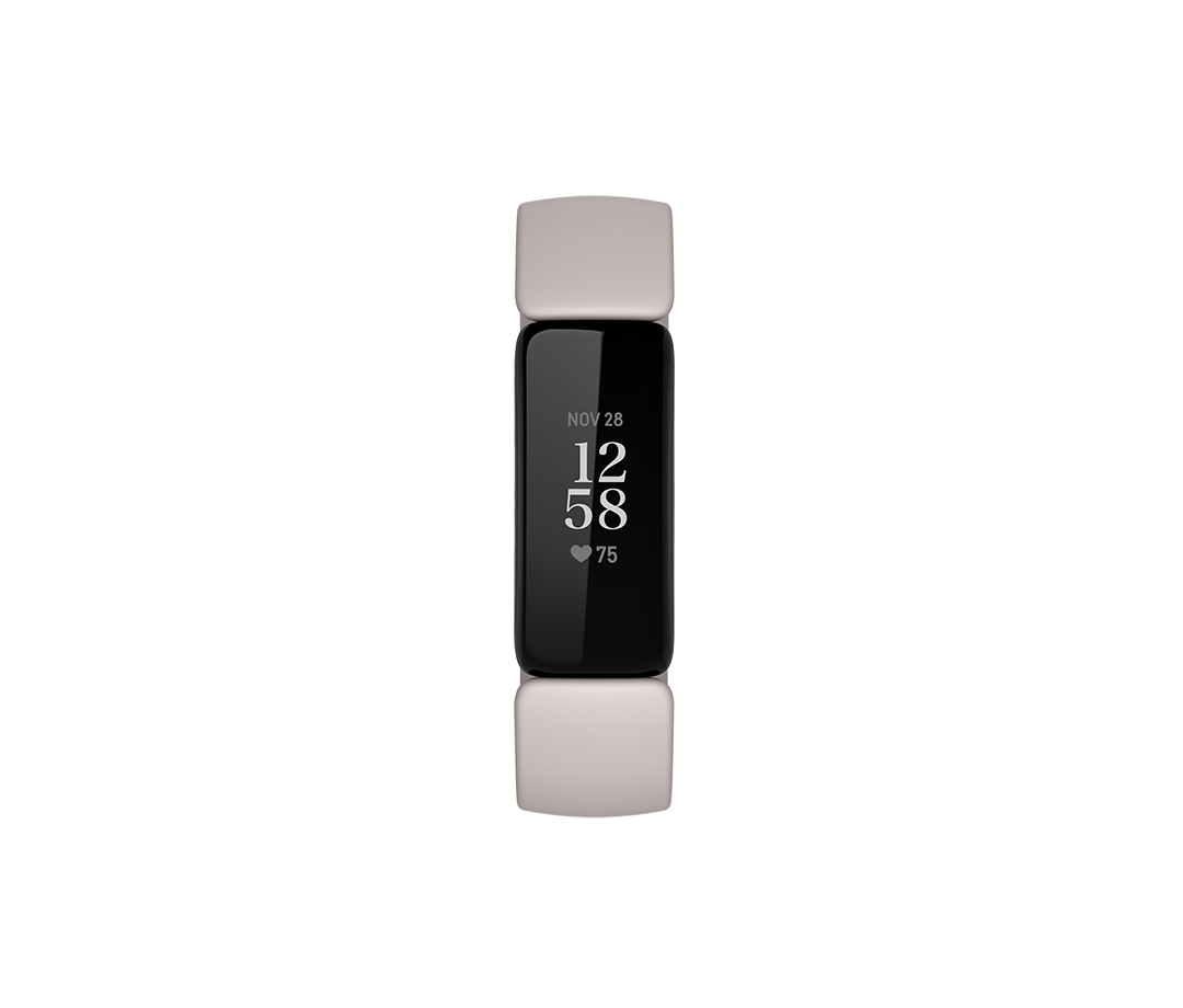 Купить Fitbit Inspire 2 - Schwarz - Aktivitätsmesser mit Band - Silikon - Lunar White - Bandgröße 140-220 mm - S/L - einfarbig - Bluetooth (FB418BKWT) в магазине wardena.ru