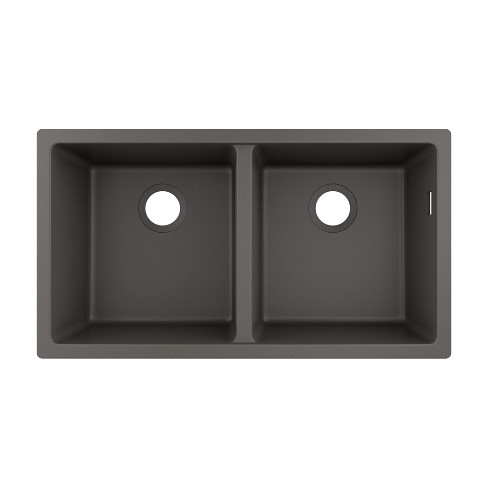 Купить Hansgrohe S51 S510-U770 Мойка для монтажа под столешницу 370/370 черный графит 43434170 в магазине wardena.ru