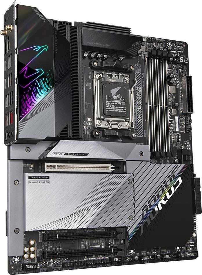 Купить Gigabyte X670E AORUS MASTER - 1,0 - Motherboard - E-ATX - Socket AM5 - AMD X670 Chipsatz - USB 3,2 Gen 1, USB 3,2 Gen 2, USB-C Gen 2x2, USB-C 3,2 Gen2 - 2,5 Gigabit LAN, Wi-Fi, Bluetooth - Onboard-Grafik (CPU erforderlic в магазине wardena.ru
