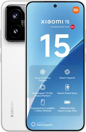 Купить Xiaomi 15 5G Dual Sim 12GB RAM 512GB - White (MZB0IU5EU) в магазине wardena.ru