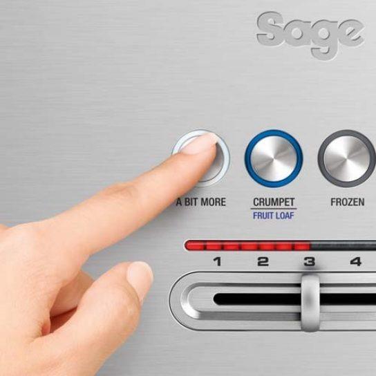 Купить Sage the 'Bit More' 4 Scheiben Toaster 4Scheibe(n) Silber (STA730BSS2EEU1) в магазине wardena.ru