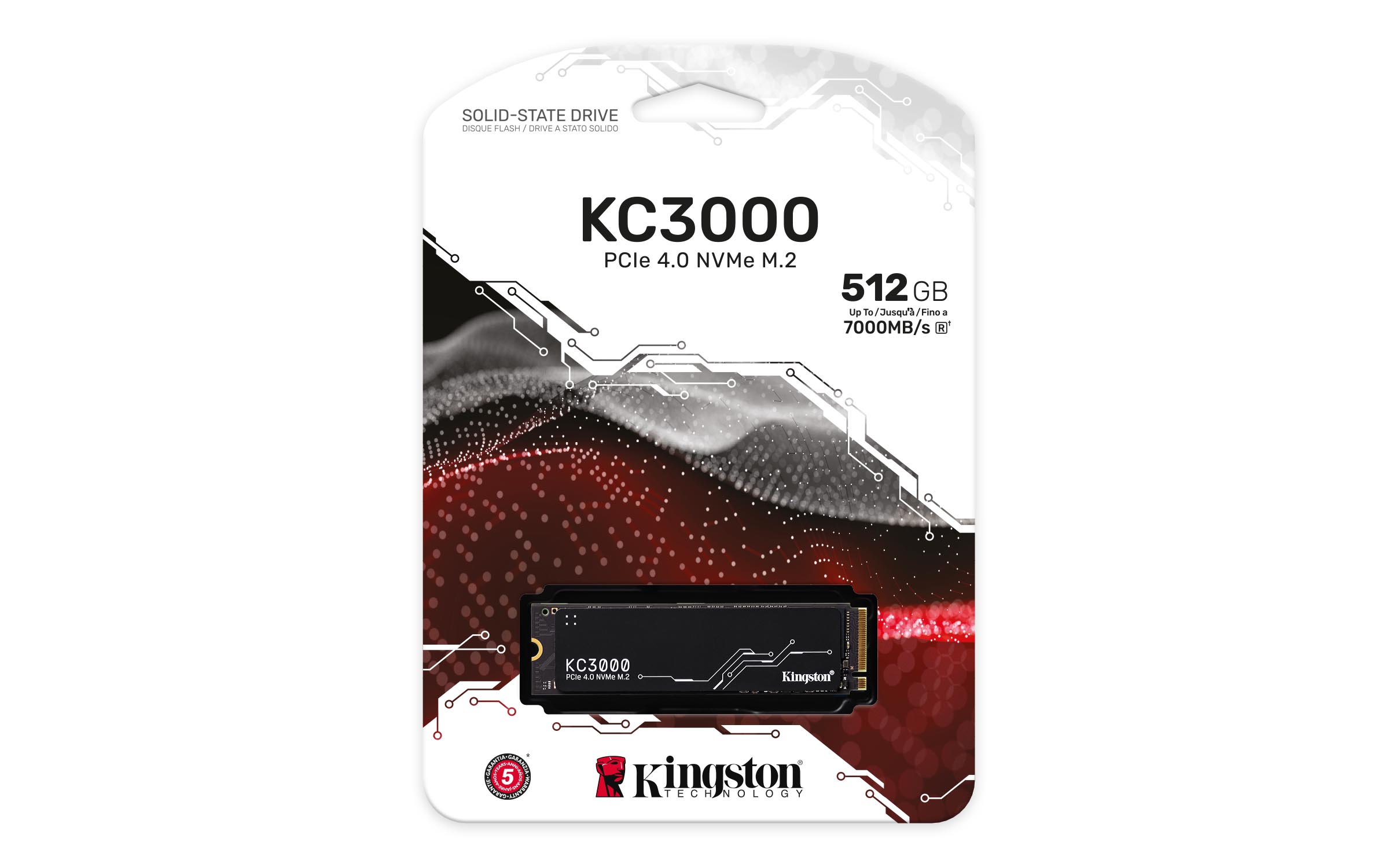Купить Kingston KC3000 NVMe SSD 512 GB M.2 2280 TLC PCIe 4.0 (SKC3000S/512G) в магазине wardena.ru