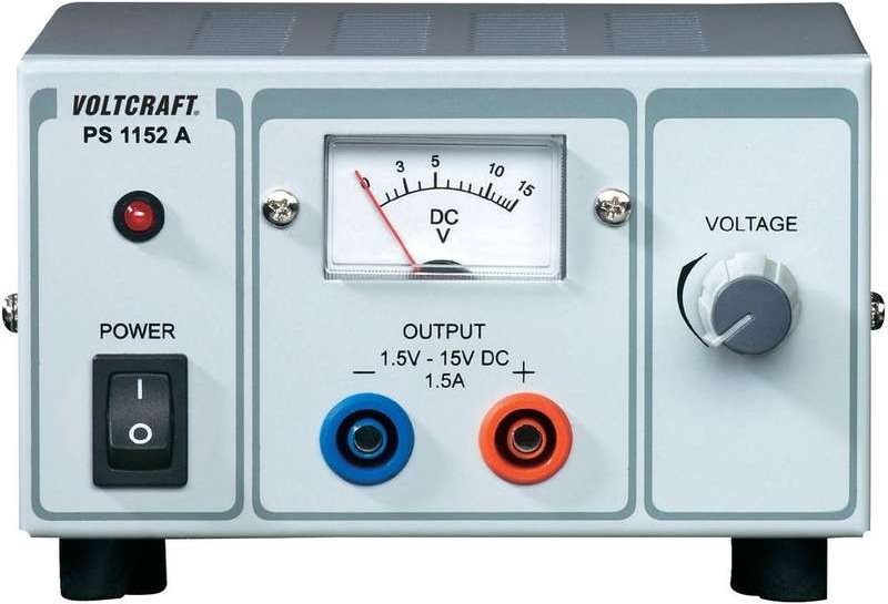 Купить Voltcraft Labornetzgerät, einstellbar PS-1152 A 1.5 - 15 V/DC 1.5 - 1 A 22.5 W 1 x (PS-1152A) в магазине wardena.ru