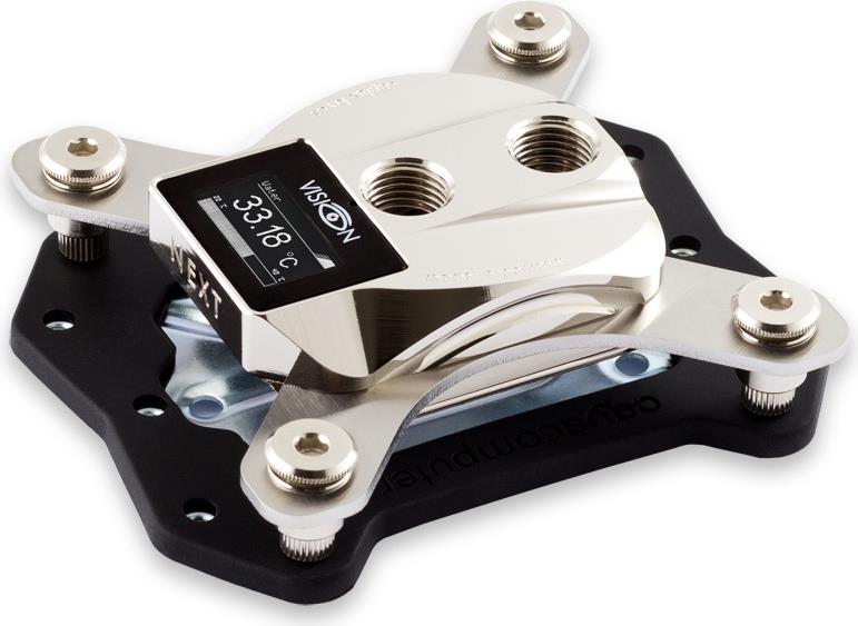 Купить Aqua Computer Cuplex kryos NEXT with VISION - Flüssigkühlsystem für CPU im Waterblock-Design - (für: LGA1156, LGA1155, LGA1150, LGA1151) - vernickeltes Messing auf Kupferbasis - Glänzendes Metall (21633) в магазине wardena.ru