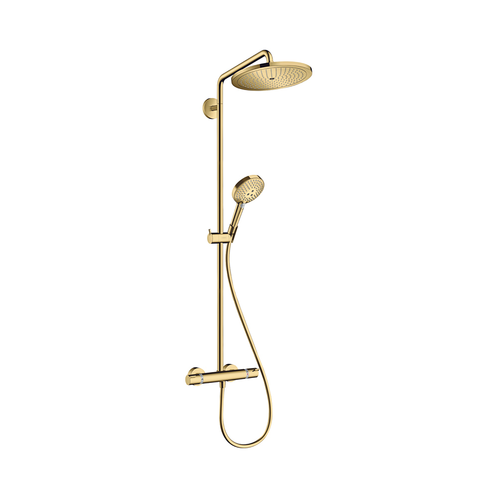 Купить Hansgrohe Croma Select S Душевая система 280 1jet с термостатом золото 26890990 в магазине wardena.ru