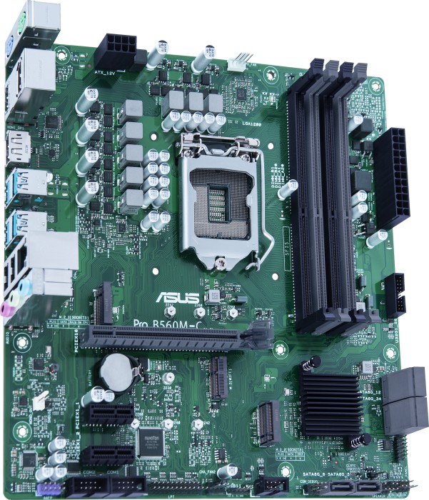 Купить ASUS Pro B560M-C/CSM - Motherboard - micro ATX - LGA1200-Sockel - B560 Chipsatz - USB 3.2 Gen 1 - Gigabit LAN - Onboard-Grafik (CPU erforderlich) - HD Audio (8-Kanal) (90MB1720-M0EAYC) в магазине wardena.ru