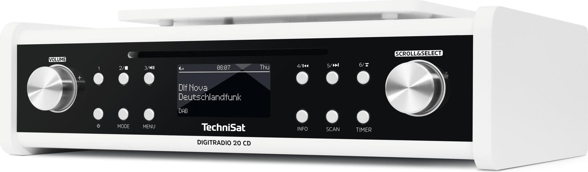 Купить TechniSat DigitRadio 20 CD - Audiosystem - 2 x 3 Watt - weiß (0001/4999) в магазине wardena.ru