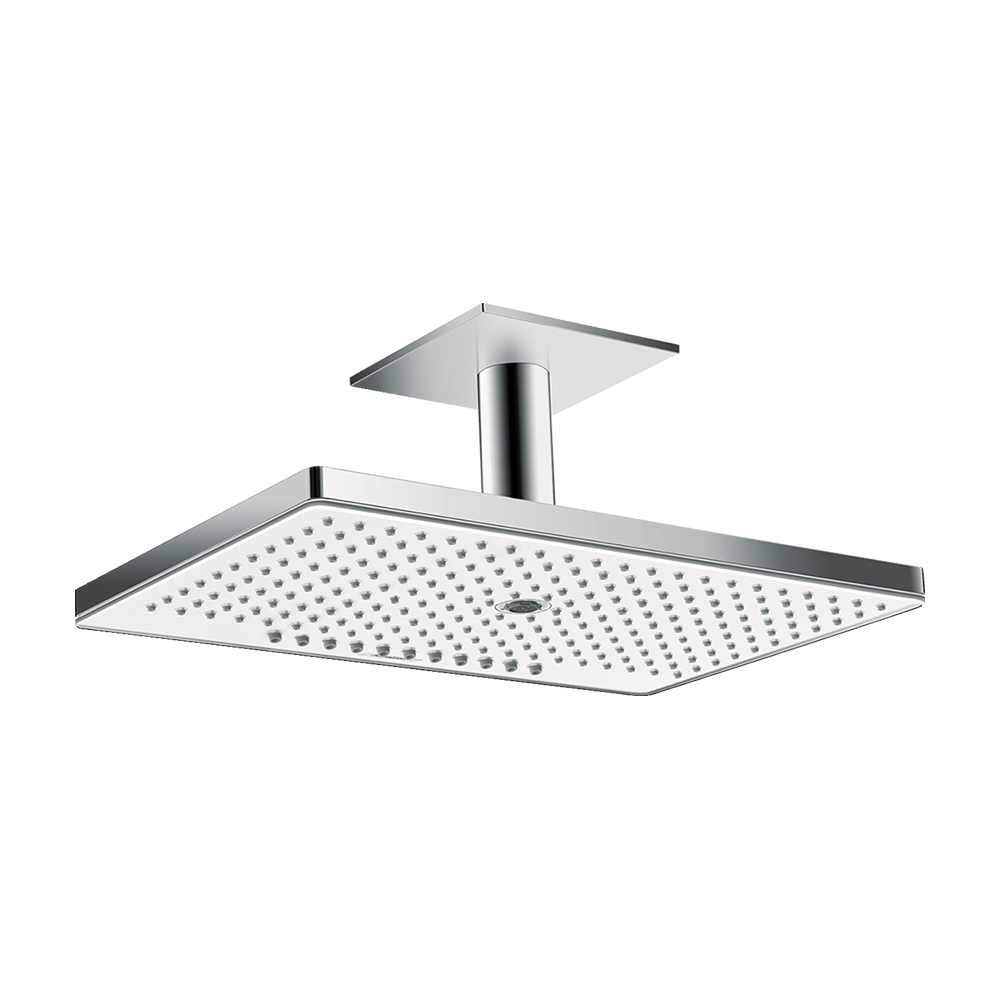 Купить Hansgrohe Rainmaker Select Верхний душ 460 3jet EcoSmart 9 л/мин с потолочным подсоединением хром-белый матовый 24016400 в магазине wardena.ru