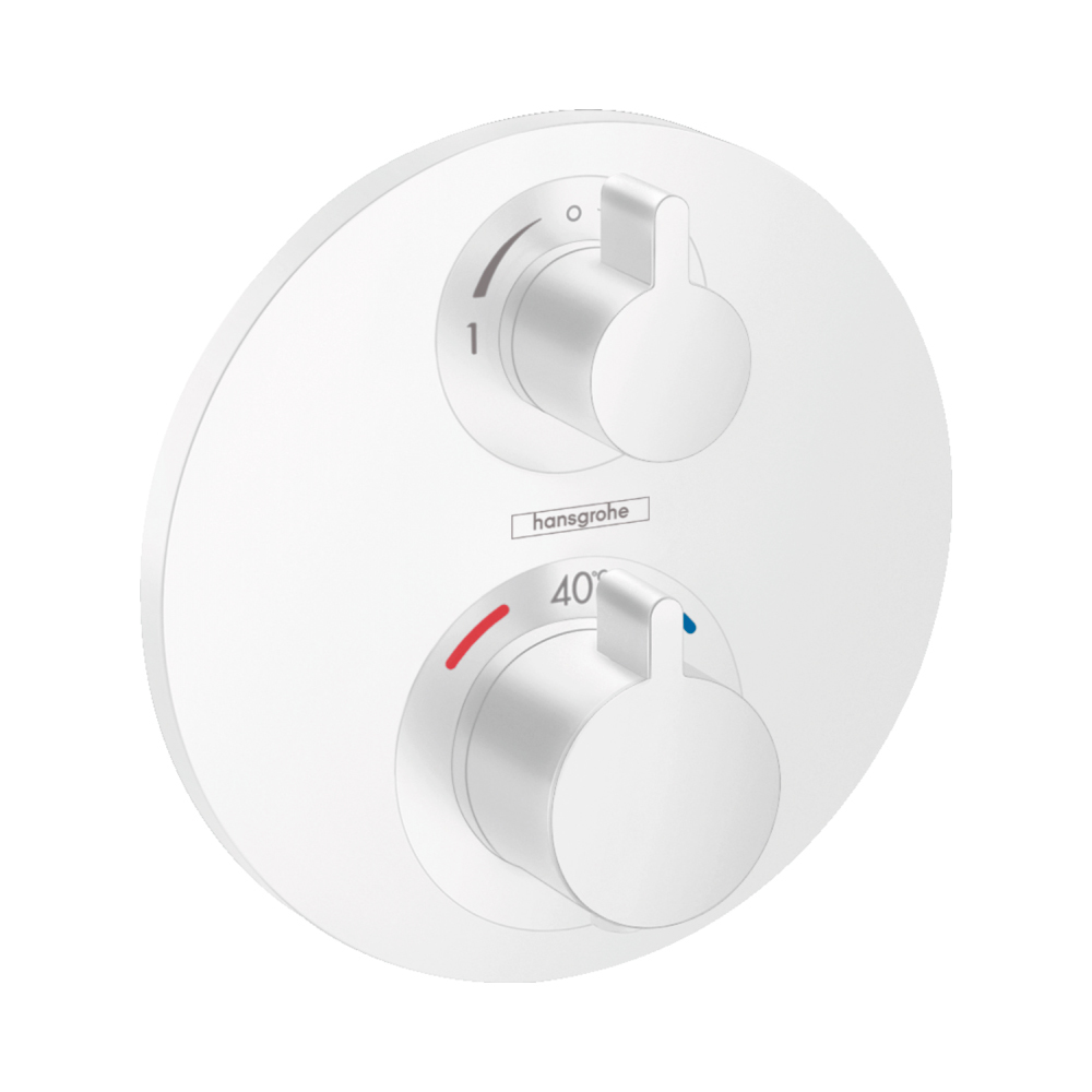 Купить Hansgrohe Ecostat S Термостат с запорным/переключающим вентилем Ecostat S скрытый монтаж белый матовый 15758700 в магазине wardena.ru