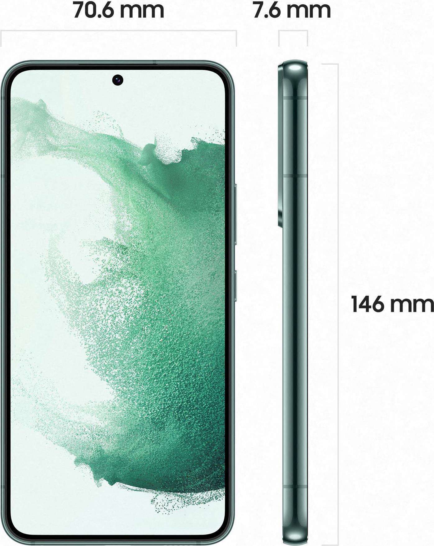 Купить Samsung Galaxy S22 - 5G Smartphone - Dual-SIM - RAM 8 GB / 128 GB - OLED-Display - 6.1" - 2340 x 1080 Pixel (120 Hz) - Triple-Kamera 50 MP, 12 MP, 10 MP - front camera 10 MP - grün (SM-S901BZGDEUB) в магазине wardena.ru