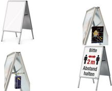 Купить magnetoplan Plakatständer SP A2, silber-silber eloxiert mit 25 x 25 mm Standprofil, schlagfeste und rostfreie (00015) в магазине wardena.ru