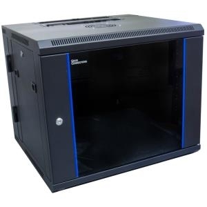 Купить 19" Wandgehäuse, 9HE, tiefschwarz (RAL9005) Rückseite schwenkbar, 600 x 550mm, fertig montiert, mit Lüfter, Good Connections® (GC-R0013) в магазине wardena.ru