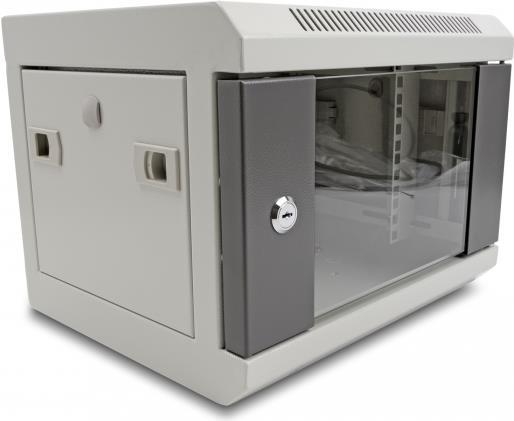 Купить Delock - Gehäuse - with glass door - geeignet für Wandmontage - Grau - 4U - 25,4 cm (10") (43416) в магазине wardena.ru