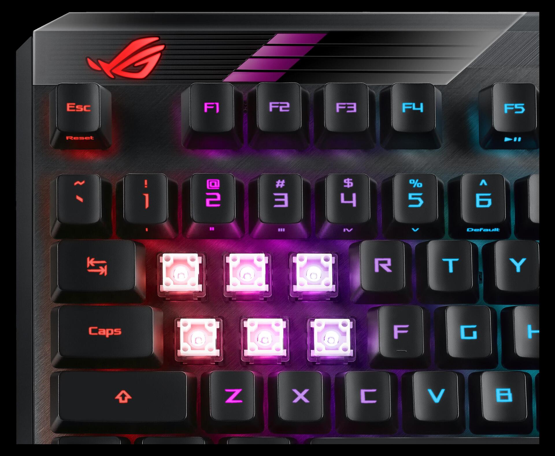 Купить ASUS ROG Claymore II - Tastatur - backlit - kabellos - USB, 2,4 GHz - Deutsch - Tastenschalter: ROG RX RED optical mechanical - Schwarz (90MP01W0-BKDA00) в магазине wardena.ru