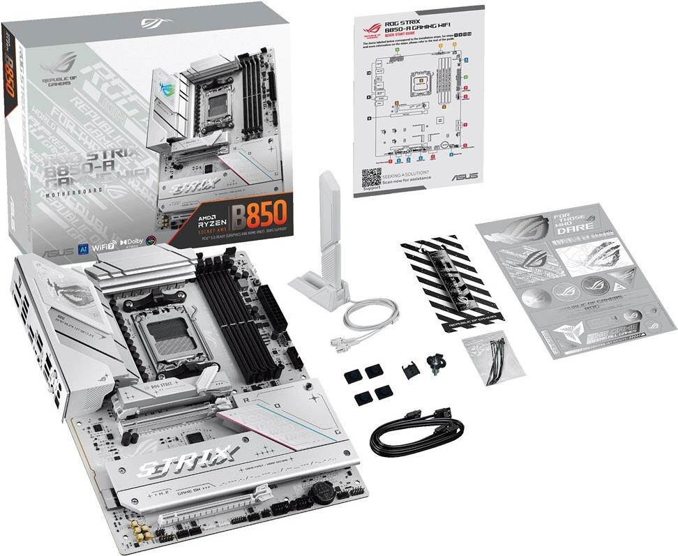 Купить ASUS ROG STRIX B850-A GAMING WIFI (weiß) - AMD Sockel AM5 (Ryzen Zen4) - ATX (90MB1J50-M0EAY0) в магазине wardena.ru