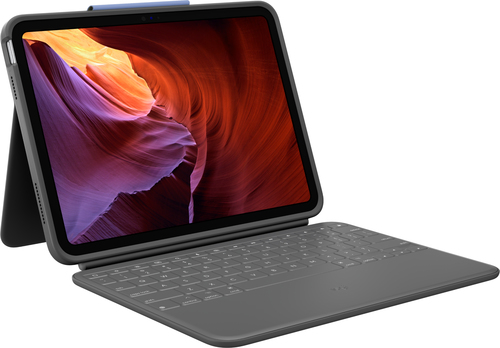 Купить Logitech Rugged Folio - Tastatur und Foliohülle - Apple Smart connector - QWERTZ - Deutsch - Graphite - für Apple 10.2"  iPad Wi-Fi, 10.9"  iPad Wi-Fi (920-011200) в магазине wardena.ru