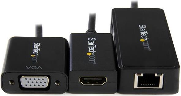 Купить StarTech.com HDMI VGA and Gigabit Ethernet Adapter Bundle - MDP to HDMI / VGA - USB3.0 to GbE - Notebook-Zubehörpaket - Schwarz (MSTP3MDPUGBK) в магазине wardena.ru