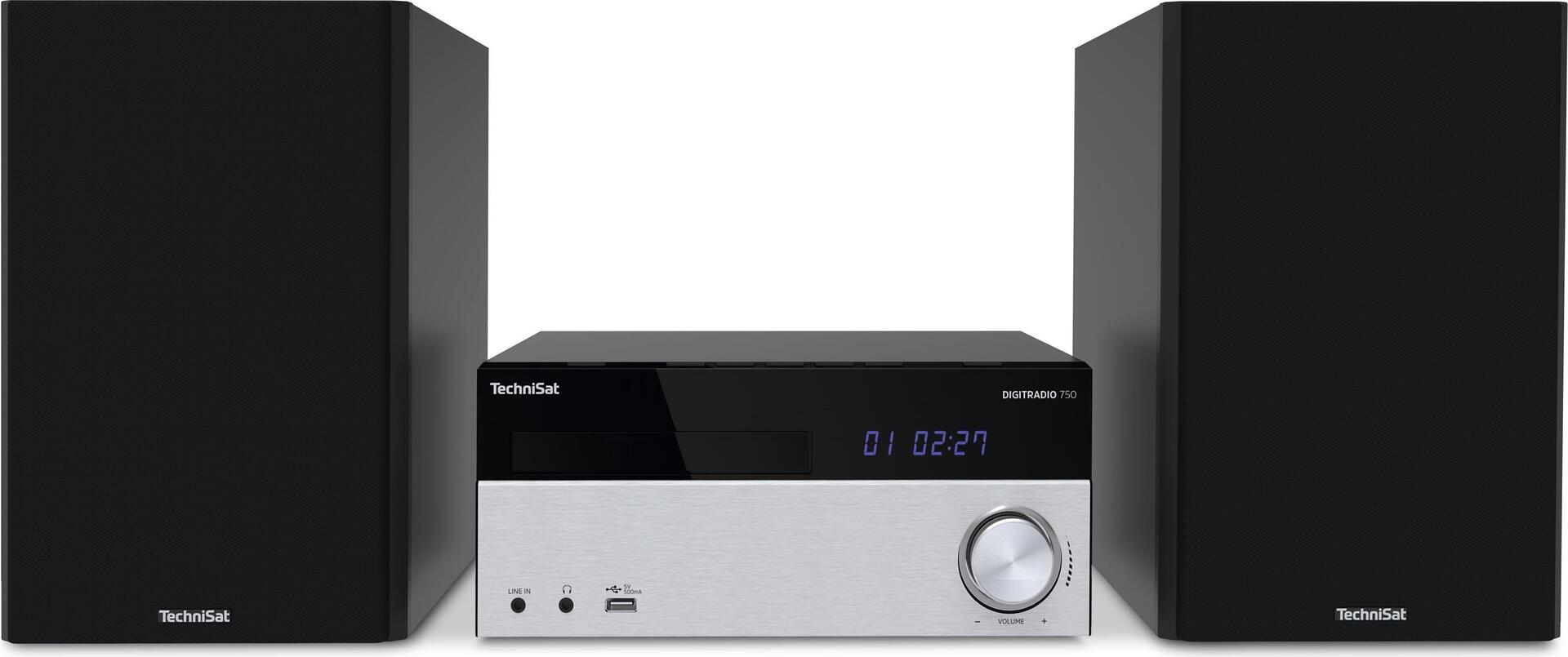 Купить TechniSat DigitRadio 750 - Audiosystem - 2 x 50 Watt - Schwarz, Silber (0000/3919) в магазине wardena.ru