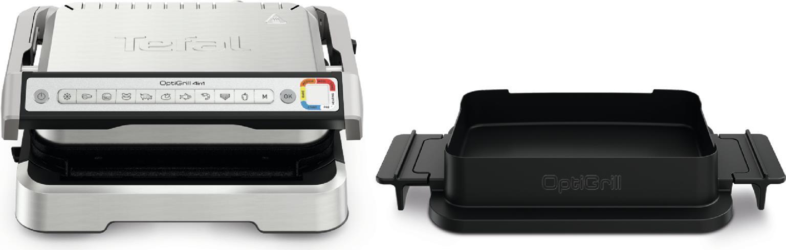 Купить Tefal OptiGrill 4in1 GC774D10 - Edelstahl - Metall - Rechteckig - Tasten - 600 cm² - 300 x 200 mm (GC774D10) в магазине wardena.ru